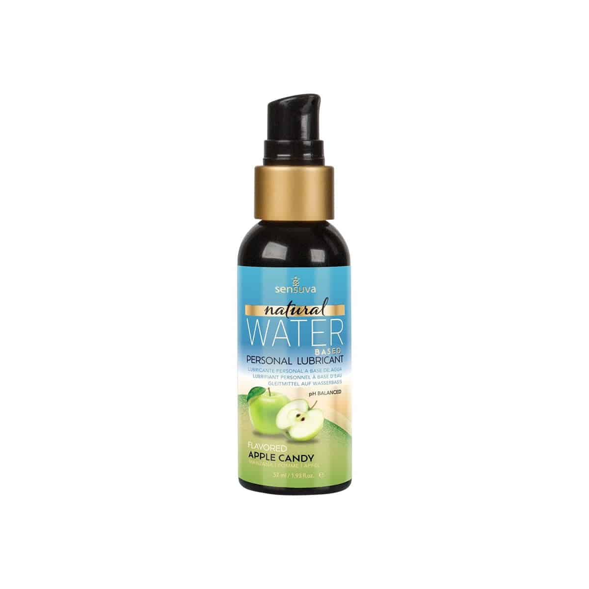 Sensuva Natural Water-Based – Hydratant personnel aromatisé - 1,9 oz - Pomme Candy image 0