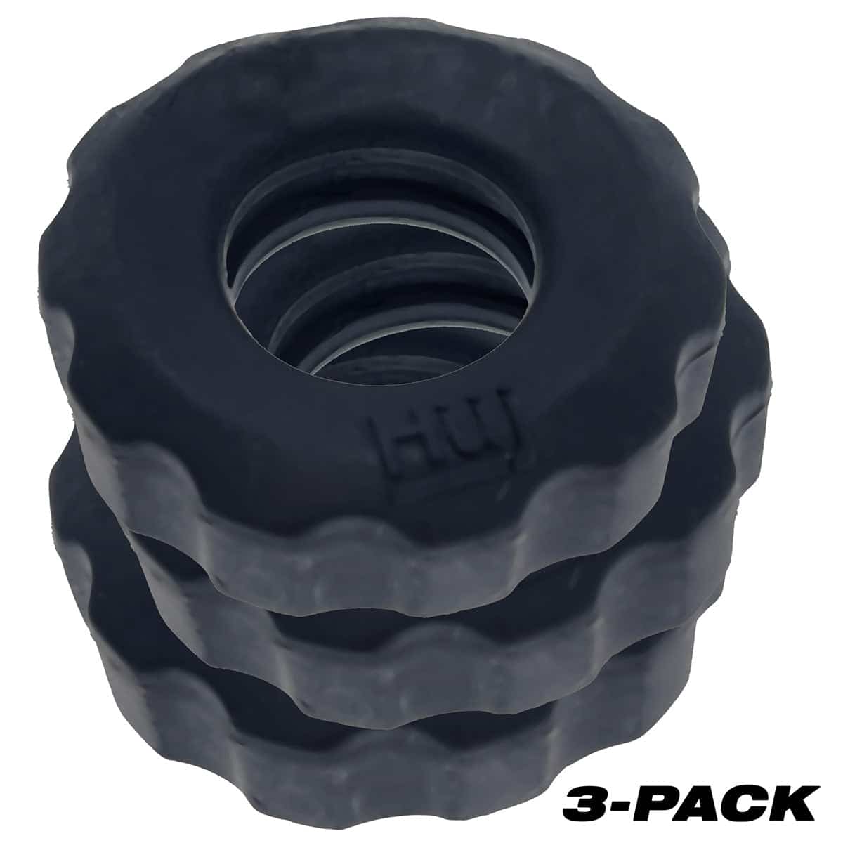 Oxballs - HünkyjunkTM - Super Huj No Roll C-Rings – 3 pk – Noir image 3