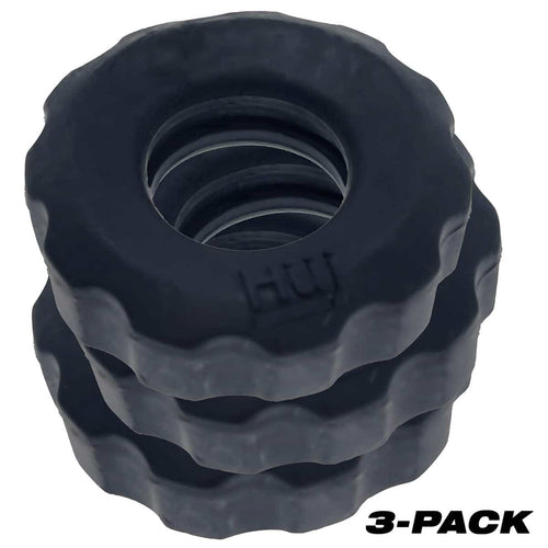 Oxballs - HünkyjunkTM - Super Huj No Roll C-Rings – 3 pk – Noir image 3