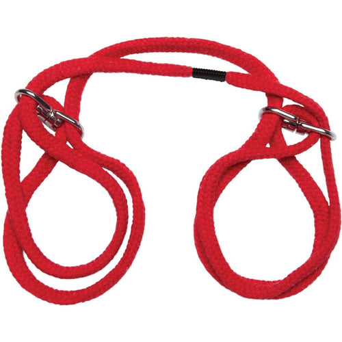 Docteur Johnson Bondage de style japonais – Couffins à cordes en coton ou en corde à cheville - Rouge image 0
