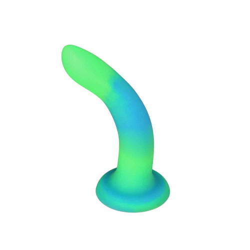 Rave by Addiction - 8" Glow in the Dark Dildo - Bleu Vert image 3