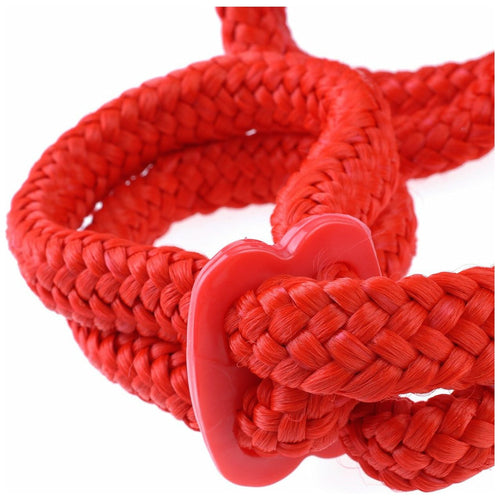 Pipedream produits Fetish Fantasy série Cuffs d'amour de corde en soie - Rouge image 4