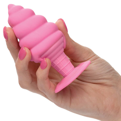 CalExotics® – Boutons coquins – Cône de crème glacée Yum Bum - Plug anal silicone - Rose image 3