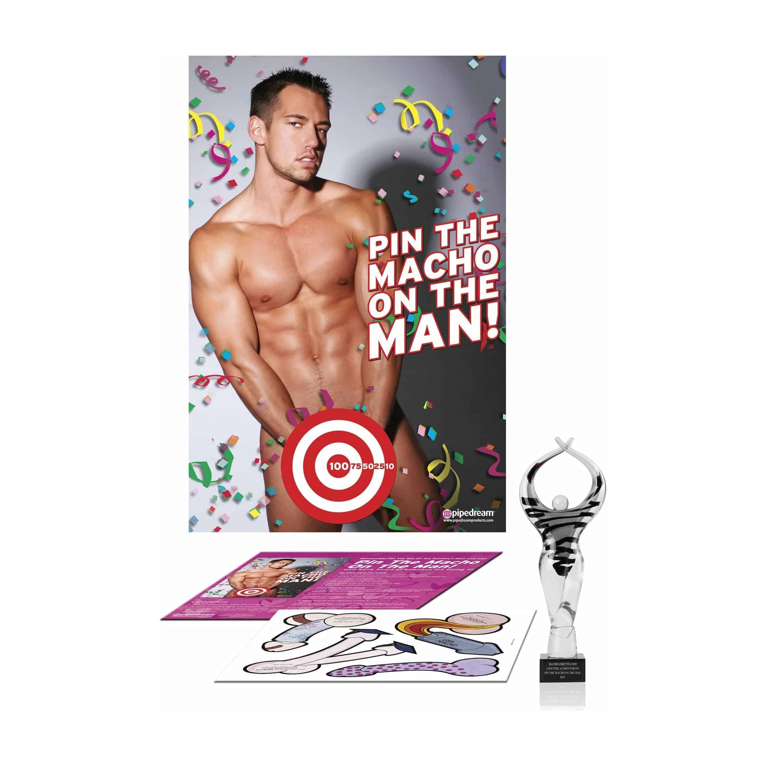 Pipedream Products Pin the Macho on the Man - Party Game image 0