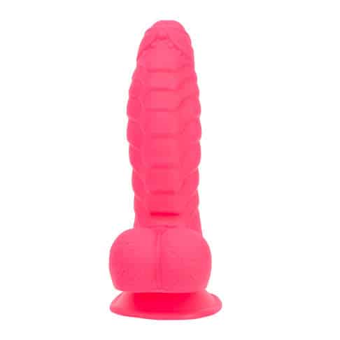 Pure Love® - Dildo de silicone Fantasy avec base d'aspiration – 7 po – rose chaud image 1