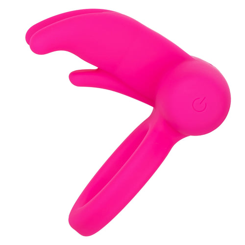 CalExotics® Triple Clit Flicker - Anneau de cock vibrant - Rose image 2