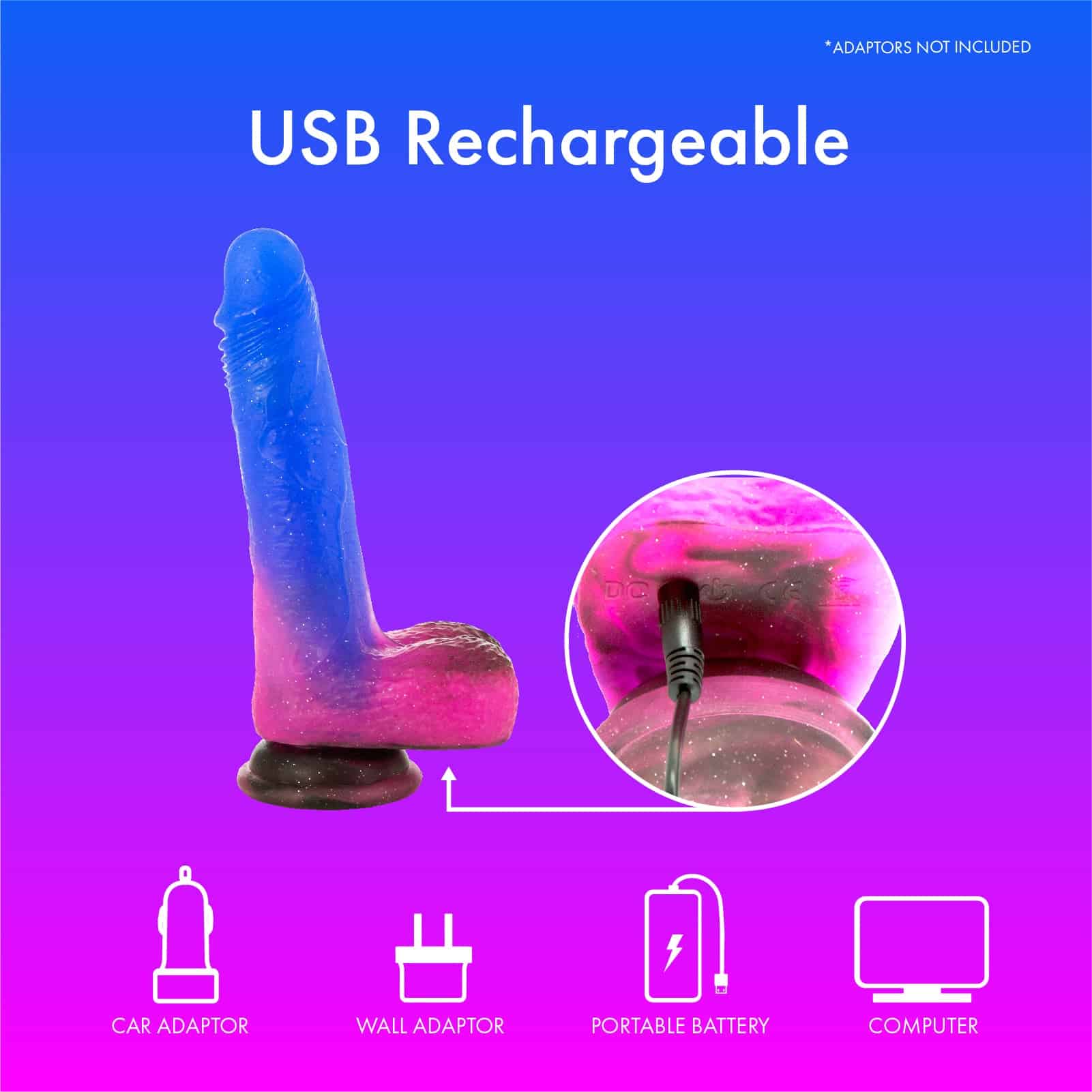 Pure Love® - Dildo vibrant et rotatif à distance - Cosmique image 5