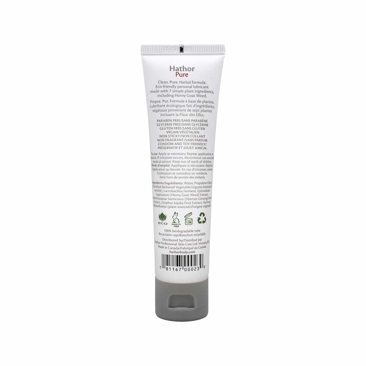 Lubrifiant original Hathor Pure avec de l'herbe à chèvre Horny – 2 oz. image 0