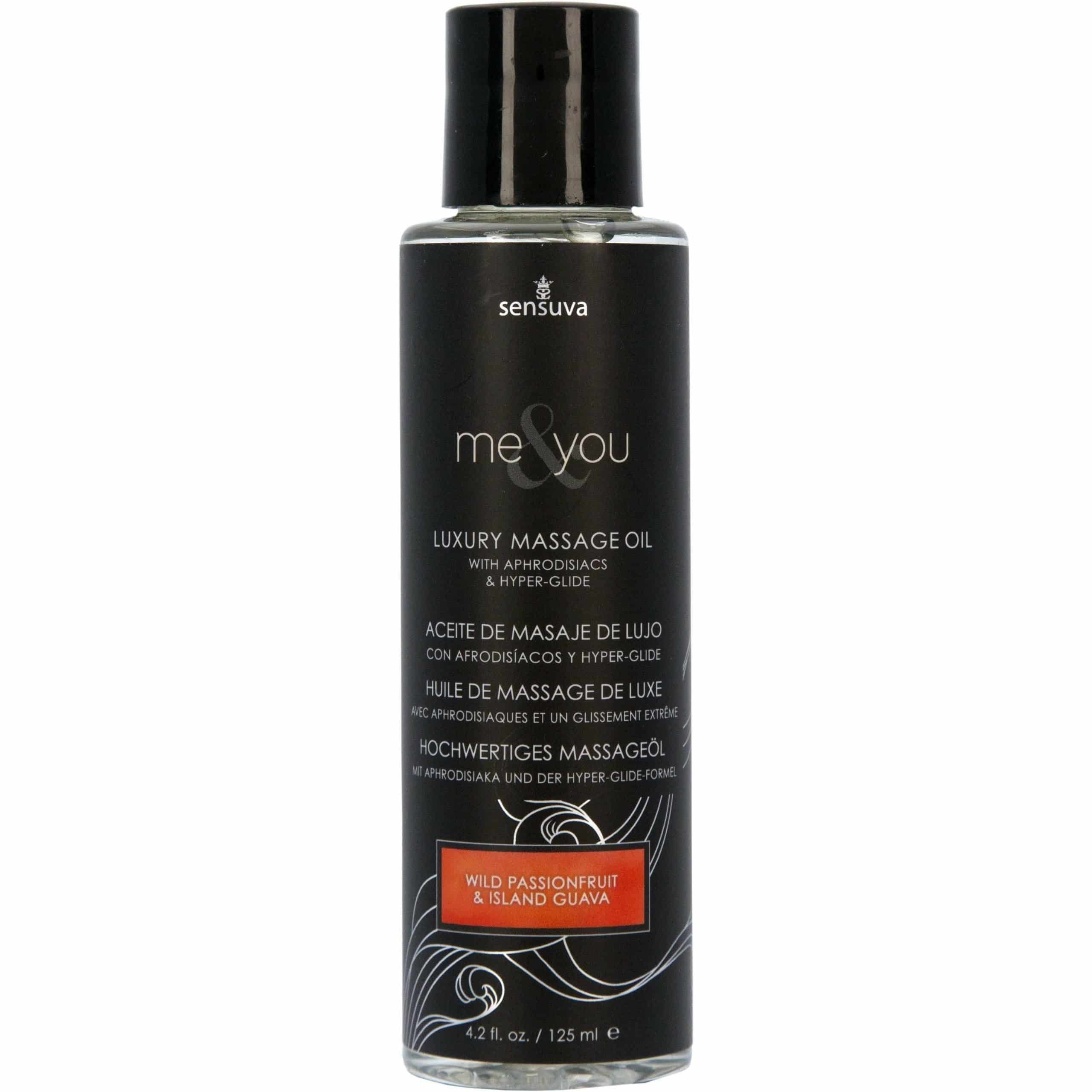 Sensuva Me &amp; You – Huile de massage de luxe – 4,2 oz - Wild Passionfruit &amp; Island Guava image 0