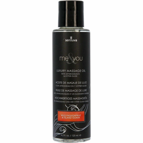 Sensuva Me &amp; You – Huile de massage de luxe – 4,2 oz - Wild Passionfruit &amp; Island Guava image 0