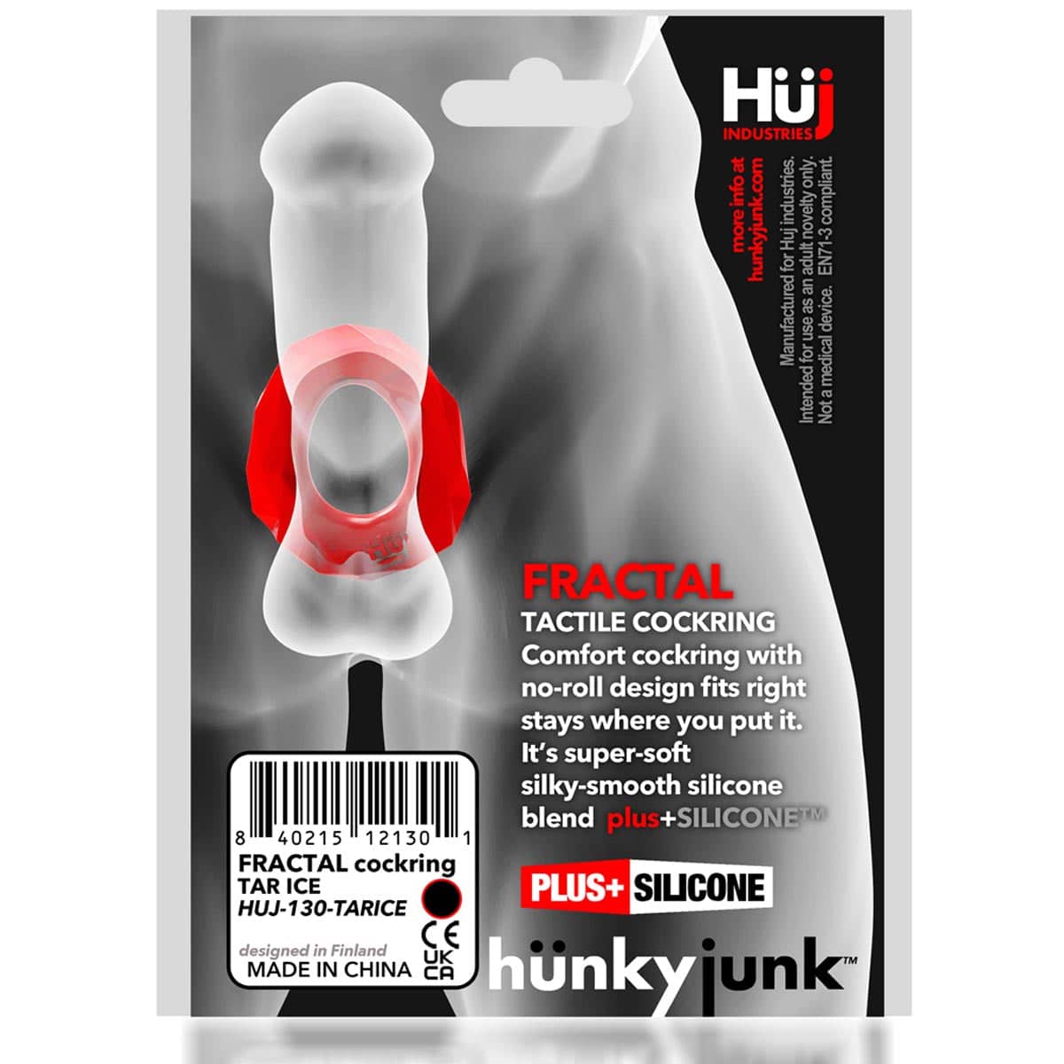 Oxballs - Hünkyjunk™ Fractal Tactile Cockring – Clear Ice