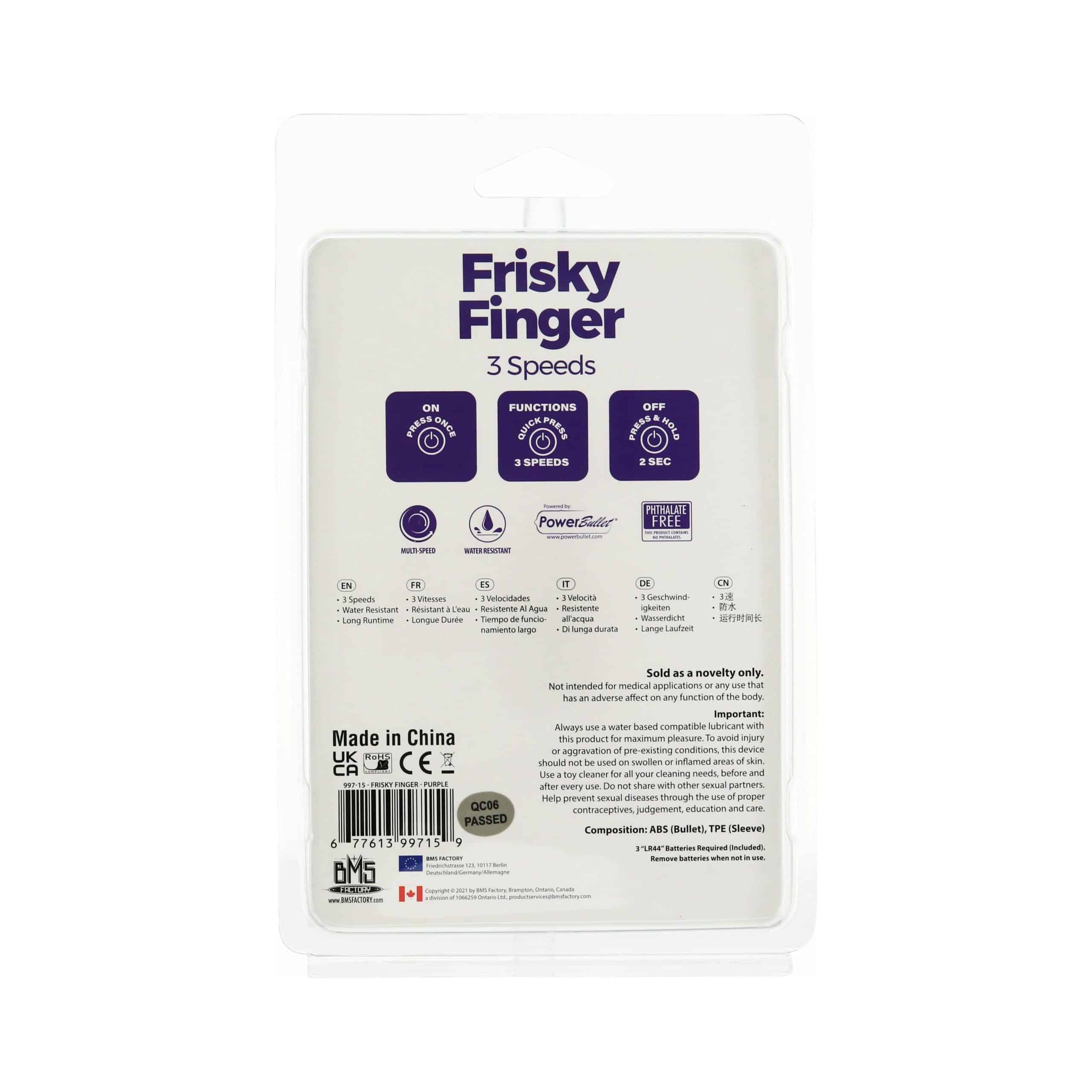 PowerBullet Frisky Doigt - Violet image 2