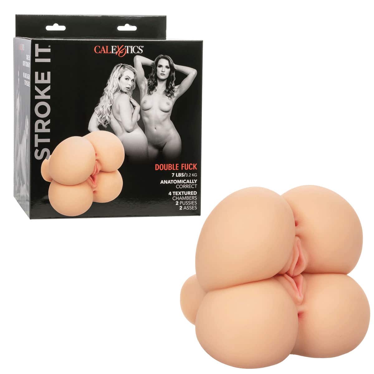 CalExotics® Stroke It Double Fuck - Ivoire image 3
