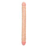 CalExotics® - Size Queen® - 17” Double-Ended Dildo – Ivory