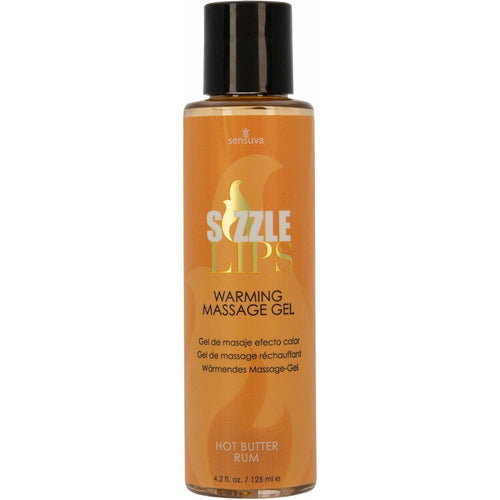 Sensuva Sizzle Lips – Gel de massage chauffant comestible – 4,2 oz - Butter Rum image 0