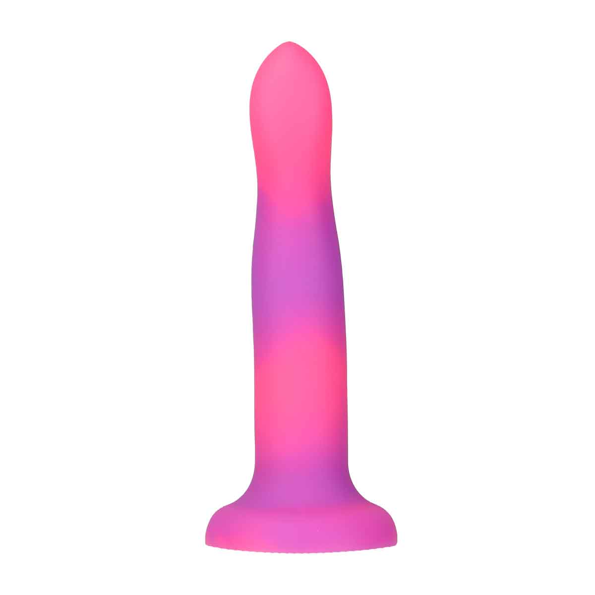 Rave par toxicomanie - 8" Glow in the Dark Dildo - Rose Purple image 0