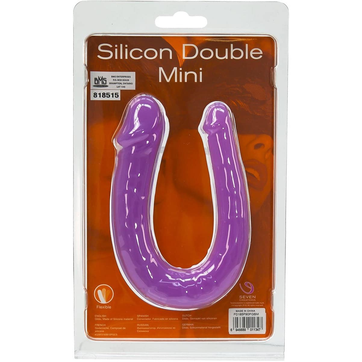 Sept Créations Silicone Double Mini Double Pénétration Dong - Violet image 5