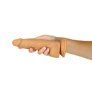 Dépendance nue Dildo rotatif et vibrant de 8" avec télécommande – Caramel image 3
