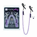 CalExotics® Pinces à mamelons à chaîne violette image 3