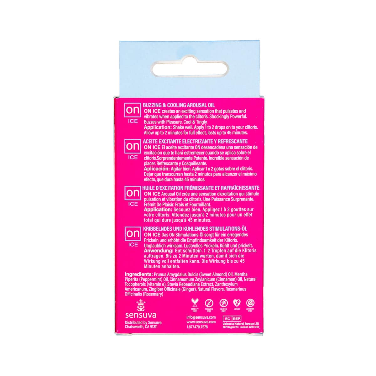 Sensuva ON ICE - Huile d'excitation féminine Buzzing et refroidissement - 5 ml (VL-510) image 3