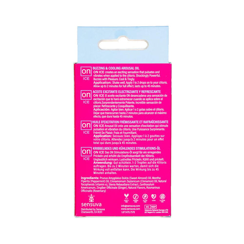 Sensuva ON ICE - Huile d'excitation féminine Buzzing et refroidissement - 5 ml (VL-510) image 3