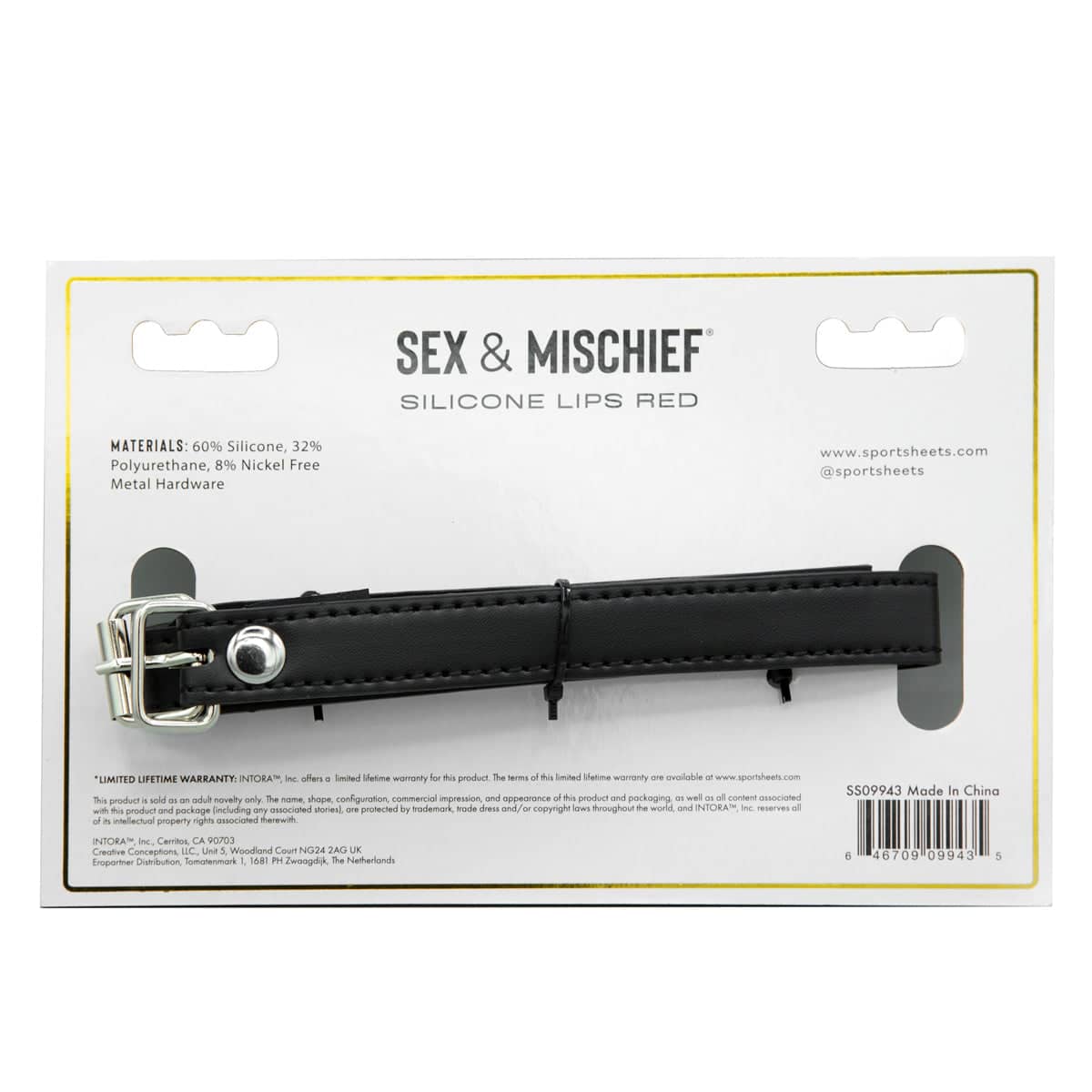 Feuilles de sport Sexe &amp; Déchirure - Silicone Lèvres Bondage Gag-Red image 1