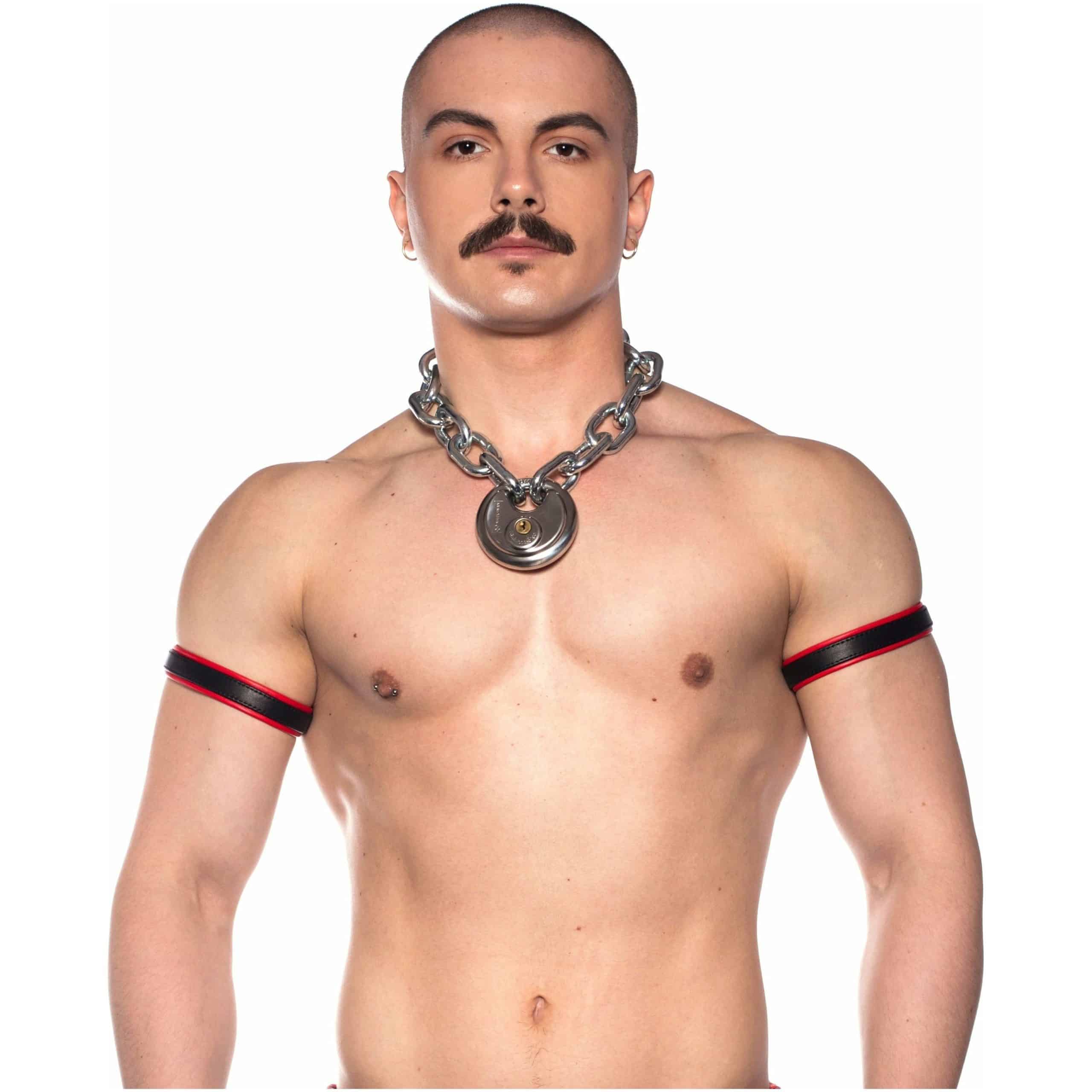 Prowler RED – Bande de biceps en cuir – Rouge image 0