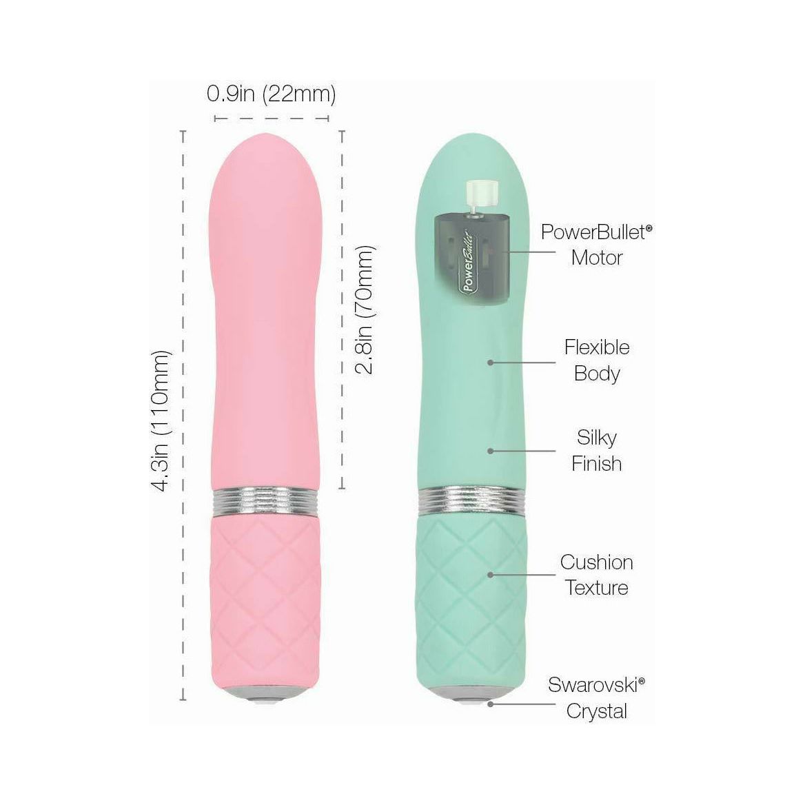 Oreiller Talk Flirty - Mini masseur - Teal image 4