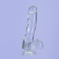 Addiction Crystal – 8" Clear Dildo with Balls