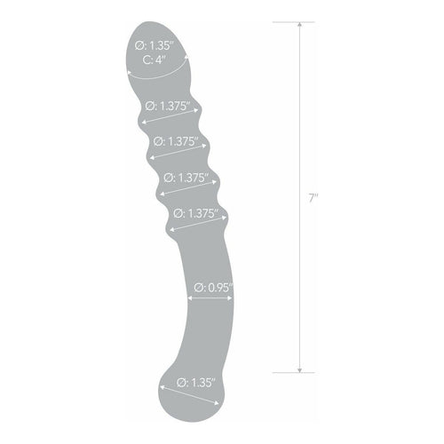 Glas Purple Rain Dildo en verre côtelé image 3
