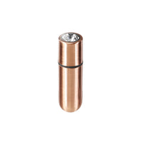 First-Class Bullet - 2.5" Bullet Vibrator with Key Chain Pouch - Rose Gold