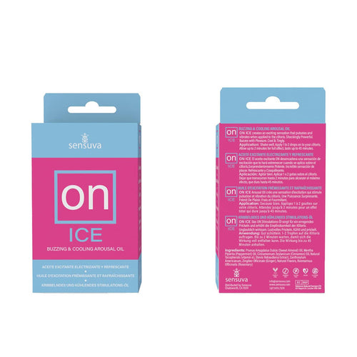 Sensuva ON ICE - Huile d'excitation féminine Buzzing et refroidissement - 5 ml (VL-510) image 2