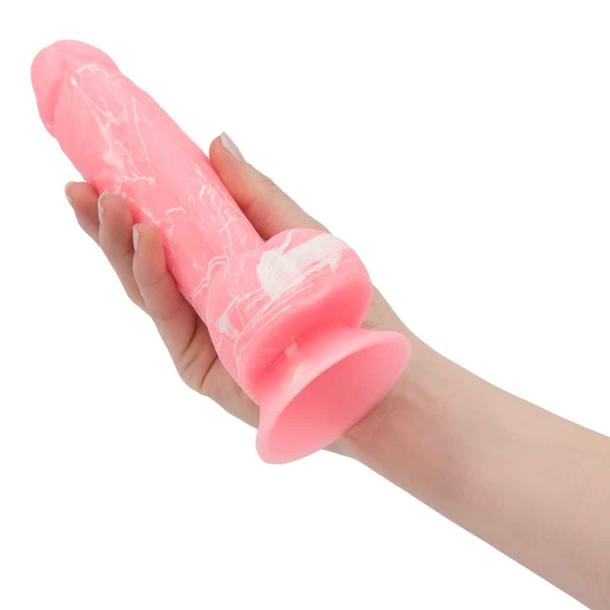 Pure Love® - Glow-In-The-Dark Dildo en silicone réaliste – 7,5 po – rose image 1