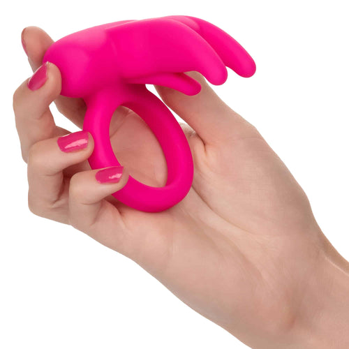 CalExotics® Triple Clit Flicker - Anneau de cock vibrant - Rose image 4