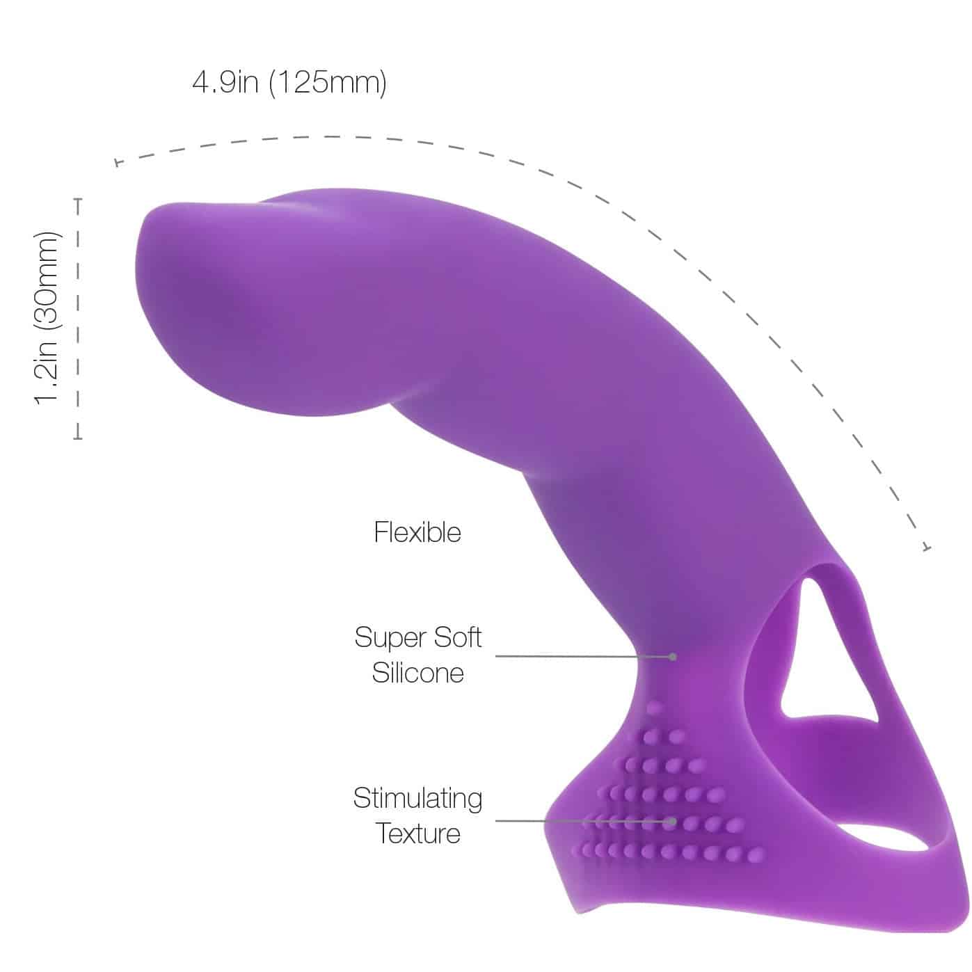 Dong doigt simple et vraiment tactile - violet image 2