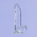 Cristal de toxicomanie – Dildo transparent de 7" avec boules image 0