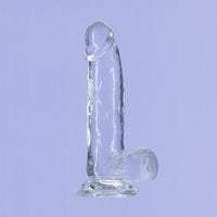 Addiction Crystal – 7" Clear Dildo with Balls