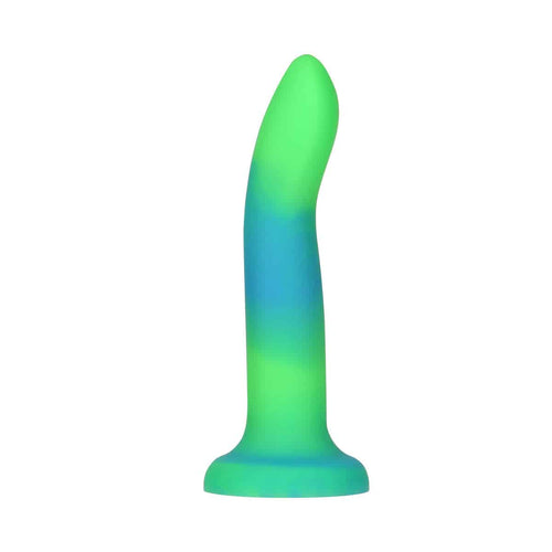 Rave by Addiction - 8" Glow in the Dark Dildo - Bleu Vert image 2