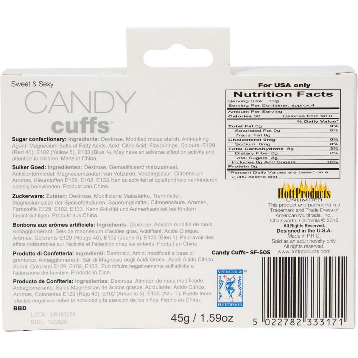 Bougies à gaz Cuffs comestibles image 1