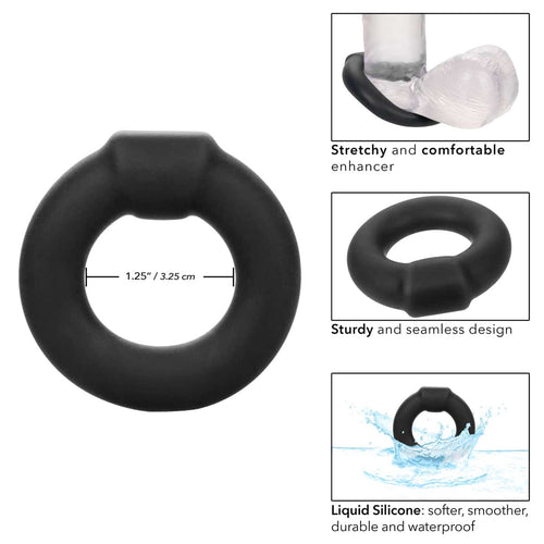 CalExotics® - Anneau Alpha - Anneau Optimum en silicone liquide – Noir image 5