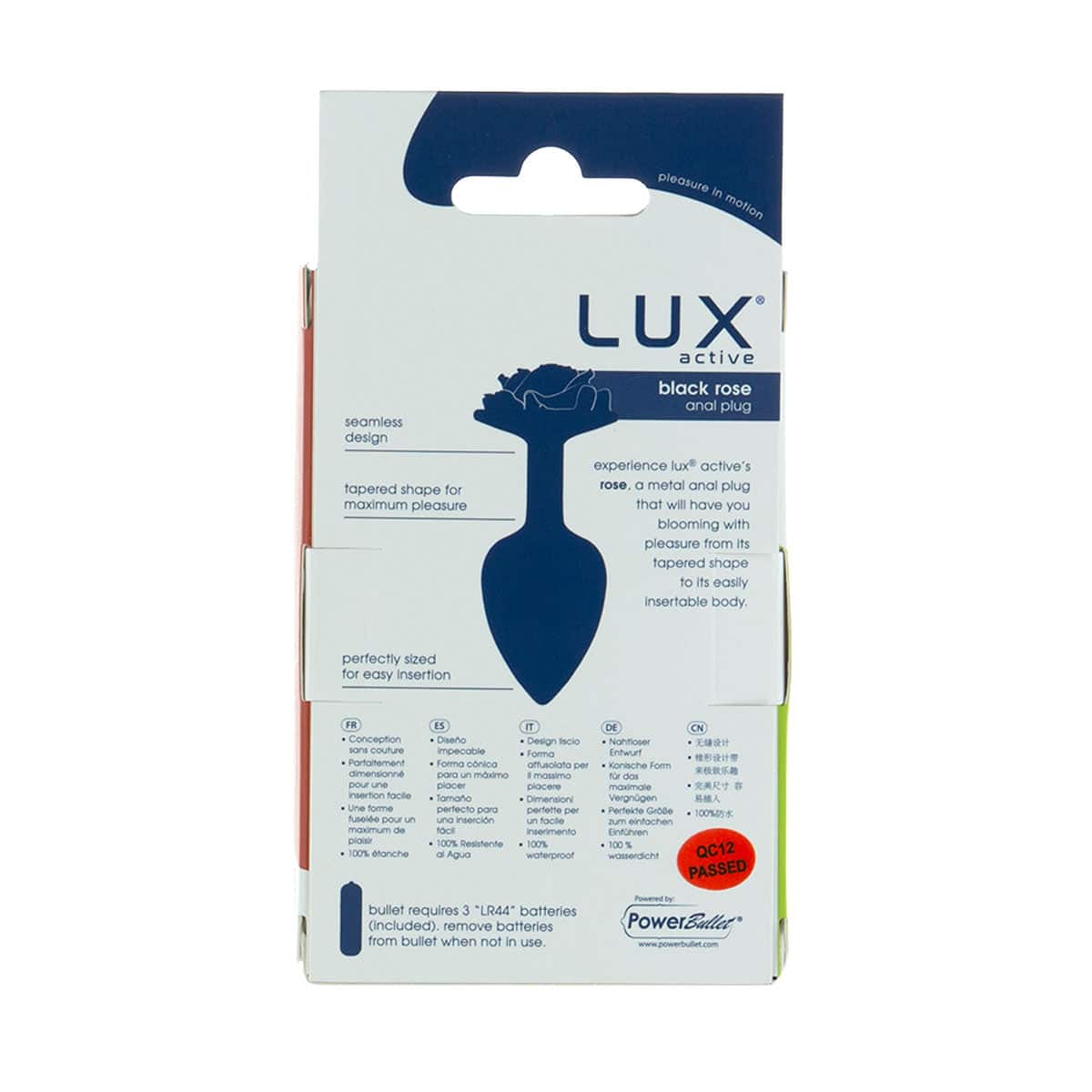 Plug anal LUX active® 3.5" Rose – Noir image 4