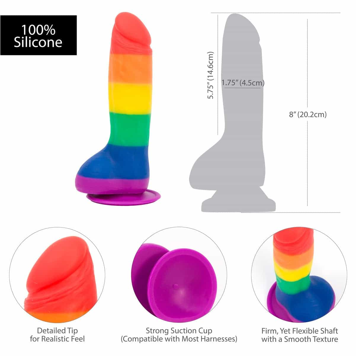 Dépendance Justin Dildo 8" avec boules image 4