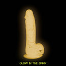 Dépendance Brandon Glow-in-the-Dark Dildo avec boules - Rose image 0