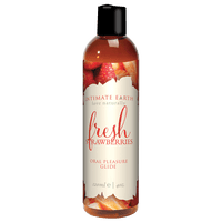 Intimate Earth Natural Flavors Glide - Fresh Strawberries - 120ml/4oz