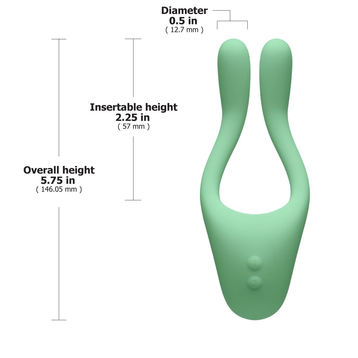 Doc Johnson Tryst V2 Bendable Multi Erogène Masseur de silicone Zone - Menthe