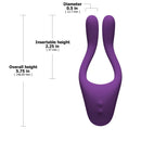 Doc Johnson Tryst V2 Bendable Multi Erogène Massager en silicone de zone - violet