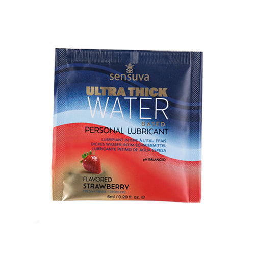 Sensuva Ultra-Thick Formule à base d'eau – Hydratant personnel – Fraise - 6ml/0,20 oz